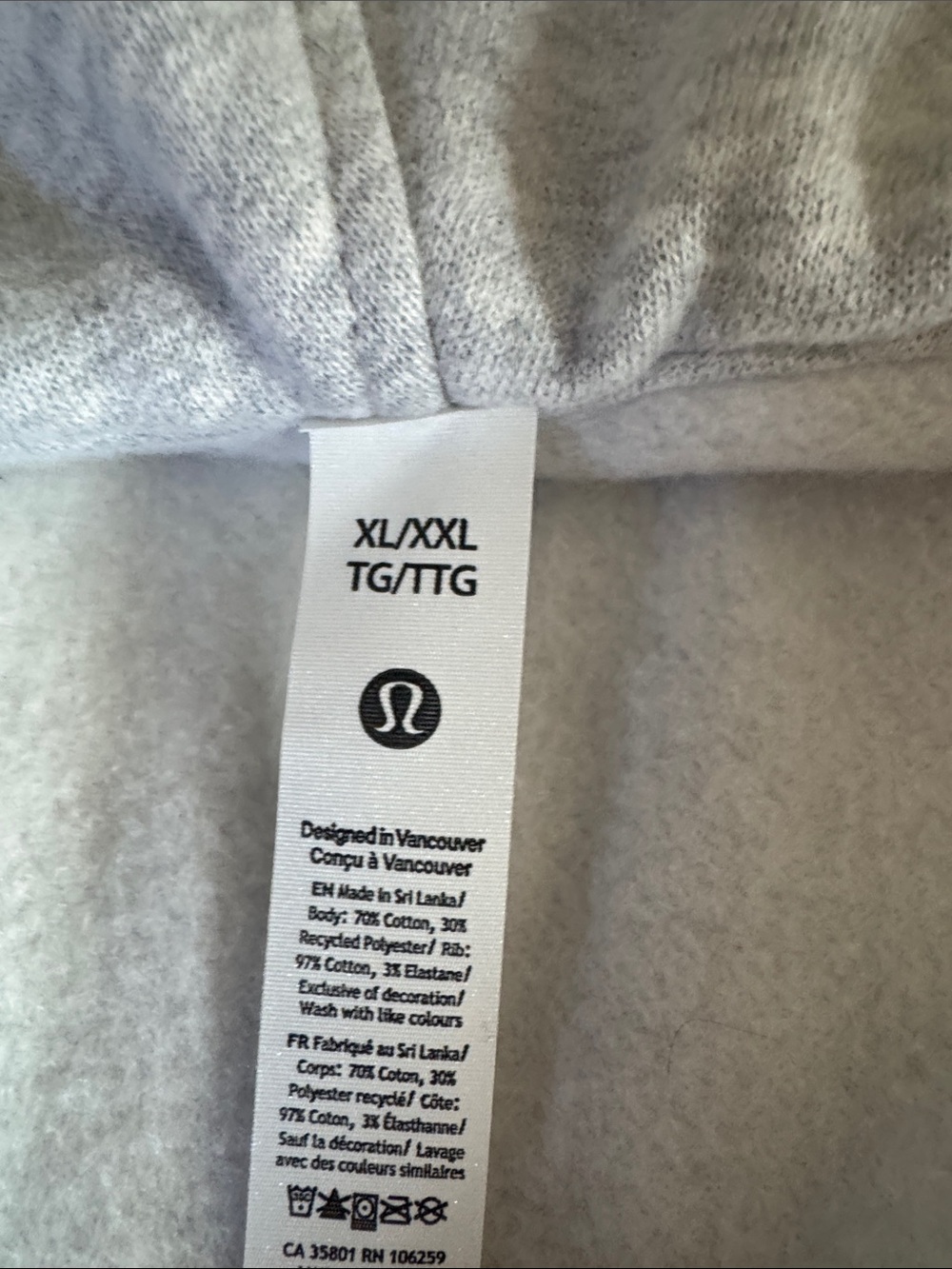 lululemon athletica Light Gray Half-Zip Hoodie - Picture 5 of 7